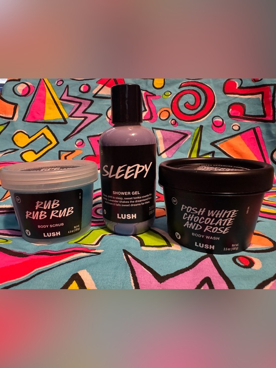 Other - LUSH Floral Bundle - Posh White Chocolate and Rose, Sleepy, and Rub Rub Rub